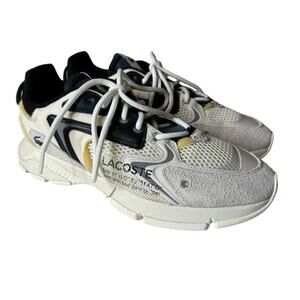 Lacoste Men's L003-Neo Sneakers Off White/Black Low Top Trainers US Size 10.5